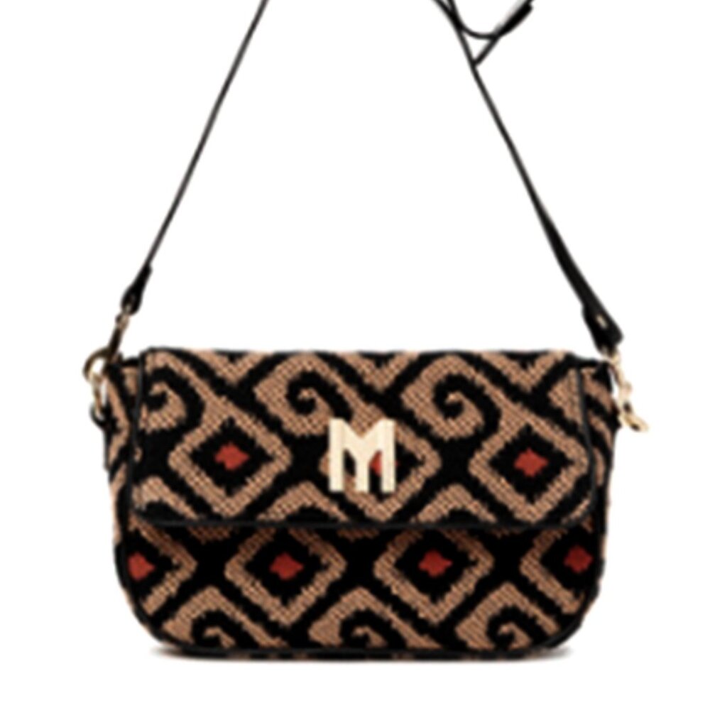 My Suelly Paris Jade Woven Black Seta Small Crossbody New